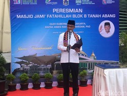 Resmikan Masjid di Blok B Tanah Abang, Ini Harapan Anies