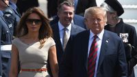 Foto: Tiba di Inggris, Melania Trump Bergaya Mirip Meghan Markle