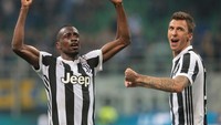 Blaise Matuidi (Prancis) dan Mario Mandzukic (Kroasia) menjadi dua dari tiga pemain Juventus di final Piala Dunia 2018. (Foto: Emilio Andreoli/Getty Images)