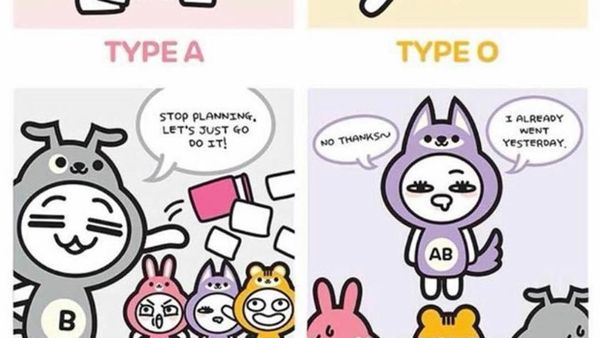 Kumpulan Kartun Golongan Darah yang Katanya Gue Banget!