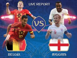 Live Report Piala Dunia 2018: Belgia vs Inggris