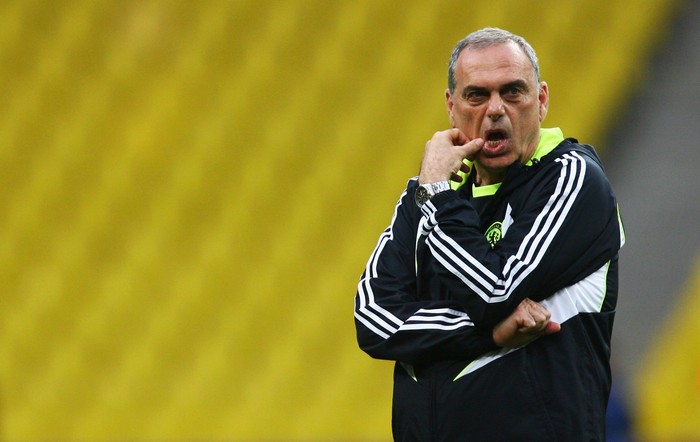 MOSCOW - MAY 20:  Avram Grant, the Chelsea manager watches over the Chelsea training session ahead of the Champions League Final at the Luzhniki Stadium on May 20, 2008 in Moscow, Russia. The Champions League Final will take place in Moscow on May 21, 2008.  (Photo by Alex Livesey/Getty Images)