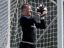 4. Jordan Pickford. Kiper andalan Inggris di Piala Dunia 2018 ini direkrut Everton dari Sunderland seharga 25 juta pound sterling (Rp 473 miliar) pada musim panas tahun lalu. (Foto: Henry Romero/REUTERS)