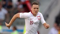 Piotr Zielinski tak memenuhi ekspektasi saat main untuk Polandia. Dia gagal menciptakan banyak peluang dengan hanya ada dua umpan kunci dalam tiga laga. (Foto: Ueslei Marcelino/Reuters)