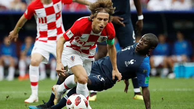 Luka Modric gagal mengantarkan Kroasia juara Piala Dunia 2018.