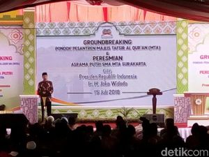 Jokowi Awali Pembangunan Pesantren Milik MTA di Karanganyar Jokowi Awali Pembangunan Pesantren Milik MTA di Karanganyar
