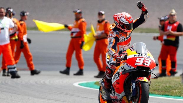 Marc Marquez meraih kemenangan di MotoGP Jerman.