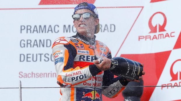 Marc Marquez berada di puncak klasemen dengan keunggulan 46 poin.