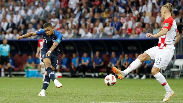 Prancis menang 4-2 atas Kroasia di final Piala Dunia 2018.