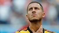 Eden Hazard. Tampil memesona bersama Belgia di Rusia 2018, pemain Chelsea ini kabarnya menjadi salah satu incaran utama Real Madrid yang butuh pengganti Cristiano Ronaldo. (Foto: Toru Hanai/Reuters)