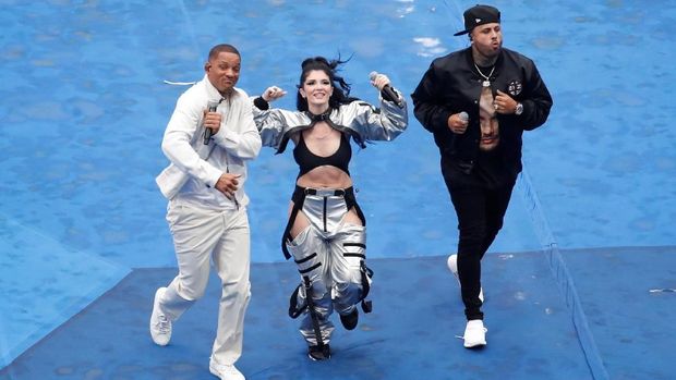 Will Smith, Era Istrefi and Nicky Jam mengisi upacara penutupan Piala Dunia 2018.