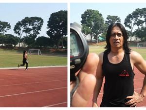 Ini Jadinya Saat Agung Hercules Tes Lari ala Zohri, Berapa Detik?