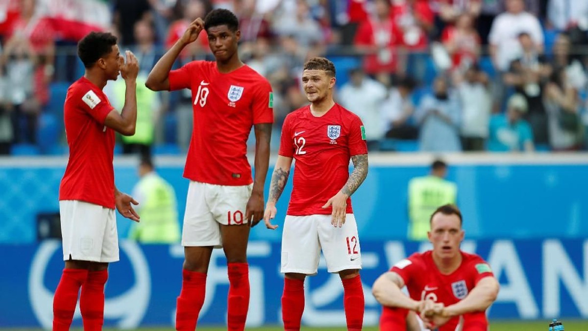 Timnas Inggris di Piala Dunia 2018. (Foto: Lee Smith/Reuters)
