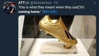 Mungkin yang pulang ke Inggis cuma sepatu emas. Harry Kane sejauh ini adalah pencetak gol terbanyak di Piala Dunia 2018 dengan enam gol. (Foto: Twitter @StunnerAce)