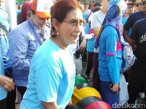 Ekspresi Menteri Susi saat Ditanya Bursa Cawapres Ekspresi Menteri Susi saat Ditanya Bursa Cawapres