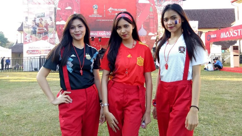 Nobar Piala Dunia di Makassar, 3 Gadis Cantik Ini Unggulkan Kroasia