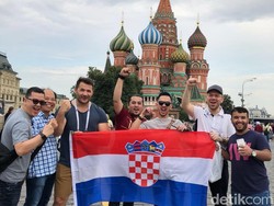 Terhanyut Euforia Pendukung Kroasia Jelang Final Piala Dunia 2018