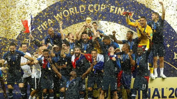 Prancis naik ke puncak peringkat FIFA setelah menjadi juara dunia 2018.