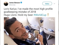 Lloris dan Karius dianggap seolah-olah bersaing membuat blunder paling sensasional. Foto: Twitter @bensonjs