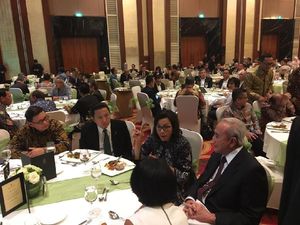 Sri Mulyani Hadiri Peringatan 10 Tahun Adaro Melantai di Bursa