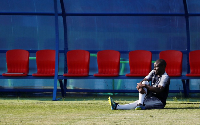 Soccer Football - World Cup - France Training - France Training Site, Moscow, Russia - July 12, 2018     Frances NGolo Kante during training   REUTERS/Gleb Garanich