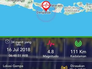Gempa 4,8 SR Guncang Bali, Tidak Berpotensi Tsunami