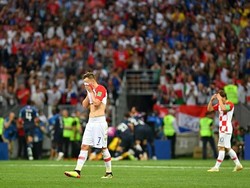 Kroasia harus mengubur impiannya untuk menjuarai Piala Dunia untuk pertama kalinya. Para pemain pun tak kuasa menahan rasa sedih dan kecewa karena kekalahan tersebut. Istimewa/Dan Mullan/Getty Images.