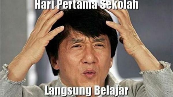 Kumpulan Meme Lucu Hari Pertama Sekolah