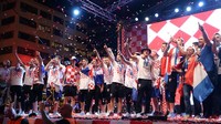 Kroasia harus puas dengan predikat runner-up di Piala Dunia 2018 setelah kalah dari Prancis dengan skor 2-4 pada laga final di Moskow, Minggu (15/7/2018). Foto: Antonio Bronic/Reuters