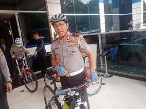 Bersepeda, Cara Kakorlantas Ajak Warga Kurangi Kendaraan Pribadi