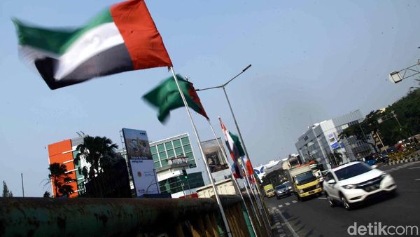 Ini Bendera Peserta Asian Games yang Diikat Bambu