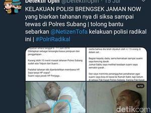 Polisi Usut Penyebar Berita Tahanan di Subang Tewas Dianiaya Anggota