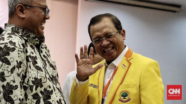 Sekjen Partai Berkarya Priyo Budi Santoso, di kantor KPU, Jakarta, 17 Juli.