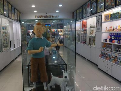 Foto: Toko Suvenir Serba Karakter Tintin, Lucu Banget!