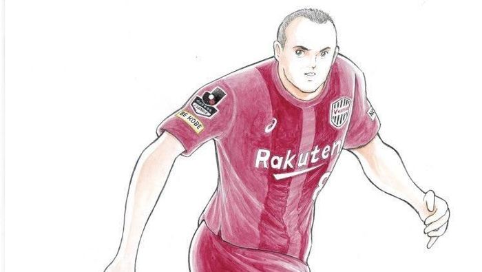 Andres Iniesta dalam nuansa Kapten Tsubasa hasil karya Yoichi Takahashi (Foto: Twitter @0728takahashi) Andres Iniesta dalam nuansa Kapten Tsubasa hasil karya Yoichi Takahashi (Foto: Twitter @0728takahashi)