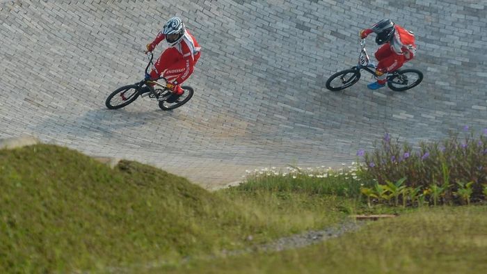 Ilustrasi atlet BMX Indonesia (Wahyu Putro A/Antara Foto)
