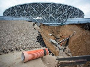 Penampakan Longsor di Stadion Megah Volgograd Usai Piala Dunia