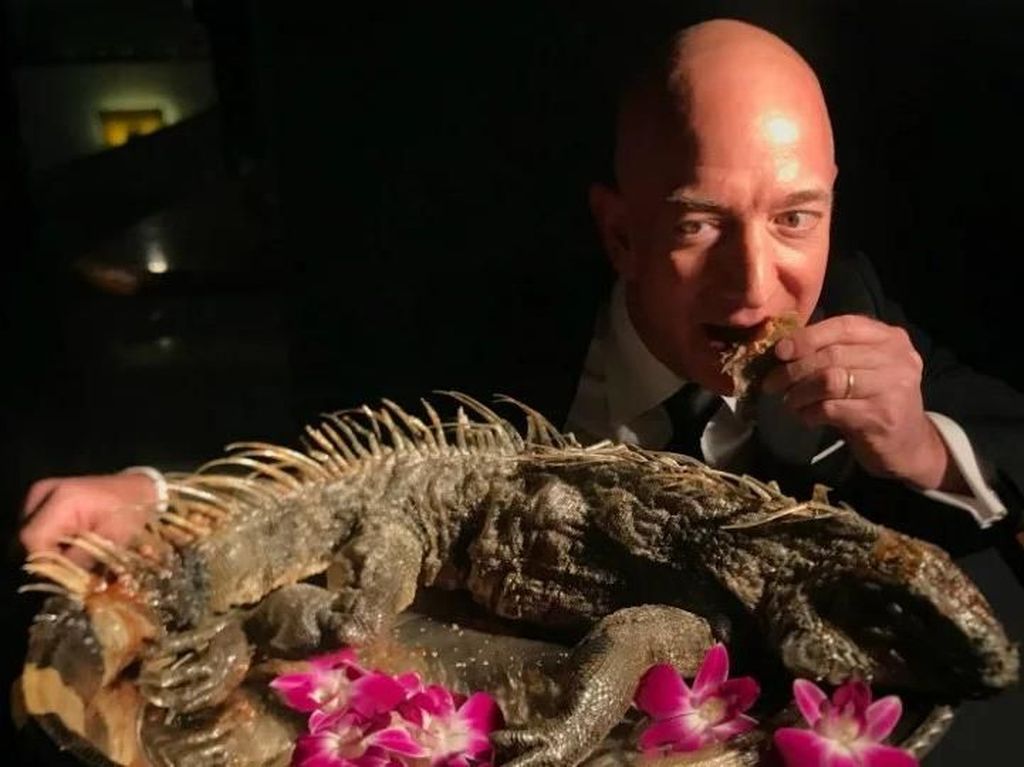 Kenalin Nih! Jeff Bezos, Orang Terkaya Sedunia yang Berani Lahap Iguana Kenalin Nih! Jeff Bezos, Orang Terkaya Sedunia yang Berani Lahap Iguana