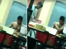 Joroknya! Karyawan Gerai Makanan Ini Bertelanjang Dada Saat Bikin Roti Canai