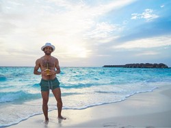 Saat Mohamed Salah Berpose di Pantai yang Cantik