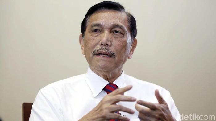Menko Kemaritiman, Luhut Binsar Pandjaitan saat wawancara untuk detikcom di acara Blak-blakan, Kamis (19/7).