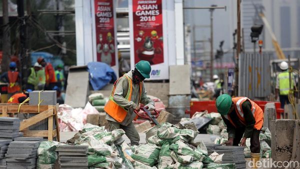 Sambut Asian Games, Pengerjaan Trotoar MH Thamrin Dikebut