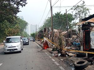 Kondisi Terakhir Lapak Pedagang di Kelapa Gading yang Tebakar