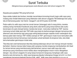 Viral Surat Terbuka Soal Penganiayaan, Kodam Diponegoro: Laporkan