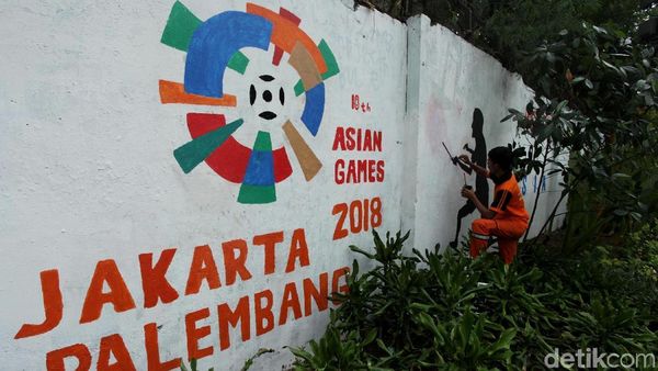Giliran Lapangan Tembak yang Dihiasi Mural Asian Games