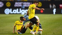 Nyaris semua pemain inti City absen dari laga ini karena sedang berlibur setelah membela negara masing-masing di Piala Dunia 2018.  Foto: Mike DiNovo-USA TODAY Sports