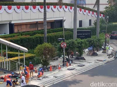 Asian Games Kurang dari Sebulan, Ini Penampakan Trotoar di Thamrin