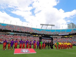 Pertemuan antara Liverpool dengan Dortmund berlangsung di Bank of America Stadium, Charlotte, Senin (23/7/2018) dinihari WIB. (Foto: Chris Keane/Reuters)