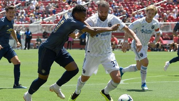 Anthony Martial sempat tampil melawan Club America dan SJ EarthQuakes di tur pramusim di Amerika Serikat.
