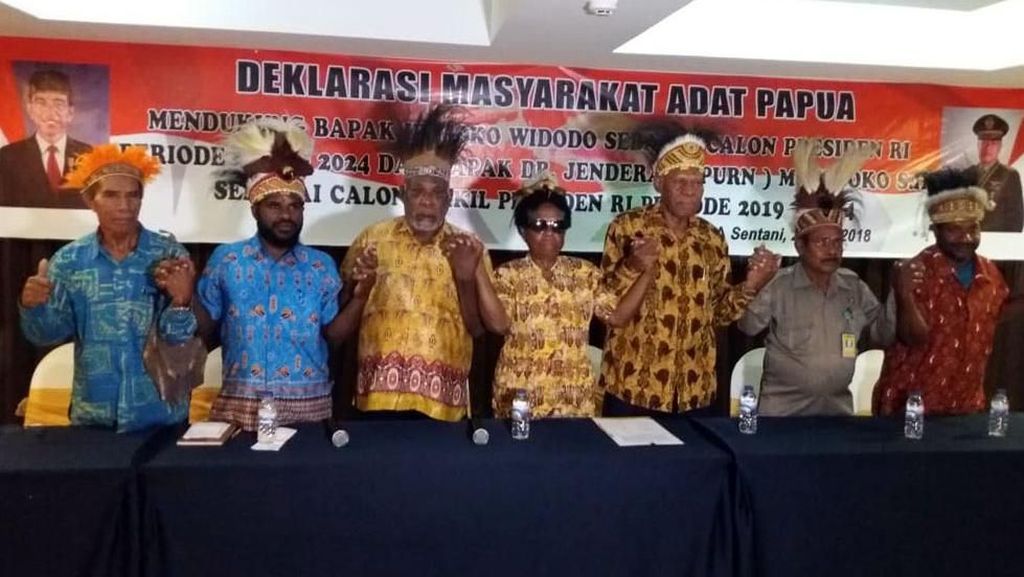 Deklarasi Tokoh Papua Dukung Jokowi-Moeldoko